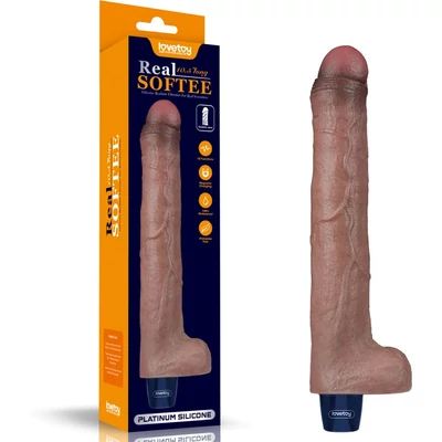 10.5" REAL SOFTEE Rechargeable Silicone vibrátor Dildo