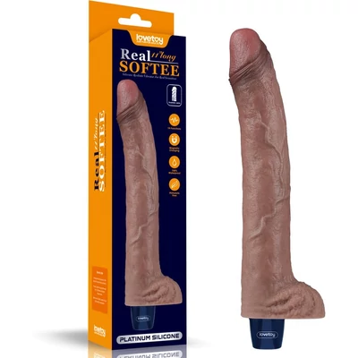 11" REAL SOFTEE Rechargeable Silicone vibrátor Dildo