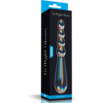 Twilight Gleam Glass Dildo- Rising Ripples fenékdugó
