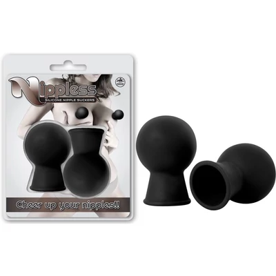 NIPPLESS SILICONE NIPPLE SUCKER SET OF 2PCS BLACK mellbimbó pumpa