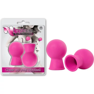 NIPPLESS SILICONE NIPPLE SUCKER SET OF 2PCS PINK mellbimbó pumpa