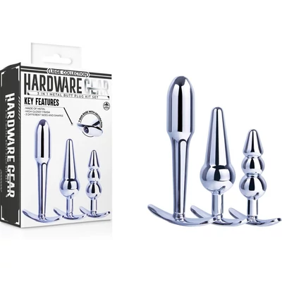 Hardware Gear 3 in 1 Metal Butt Plug Set II szexuális segédeszköz szett