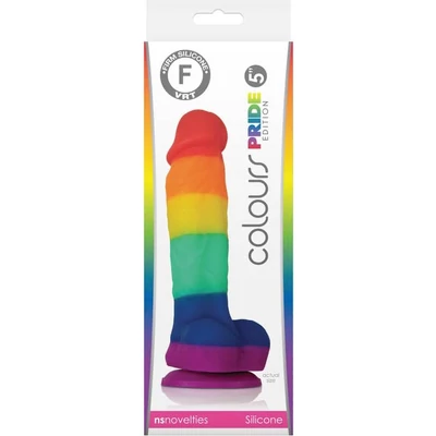 Colours Pride Edition 5 inch dildó Rainbow herékkel