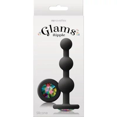 Glams - Ripple   Rainbow Gem - Black fenékdugó
