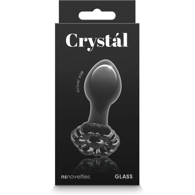 Crystal - Flower - Black fenékdugó