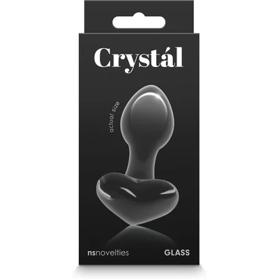 Crystal - Heart - Black fenékdugó talppal