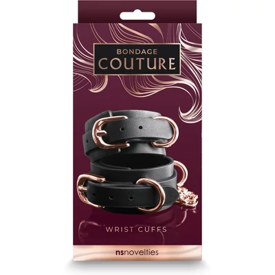 Bondage Couture - Wrist Cuffs - fekete bilincs