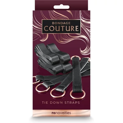 Bondage Couture - Tie Down Straps - kötöző fekete