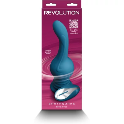 Revolution - Earthquake - Teal távirányítós rugalmas vibrátor