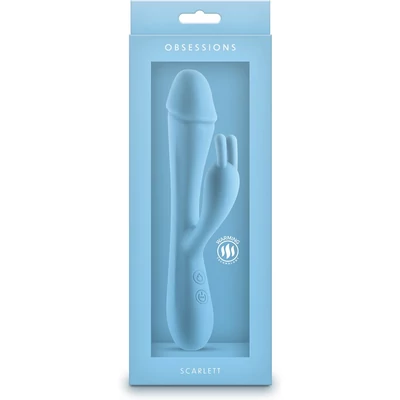 Obsessions - Scarlett - Light Blue nyuszi formájú csikló és g-pontos vibrátor