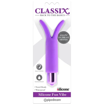 Classix Silicone Fun Vibe Purple rugalmas füllel rendelkező vibrátor