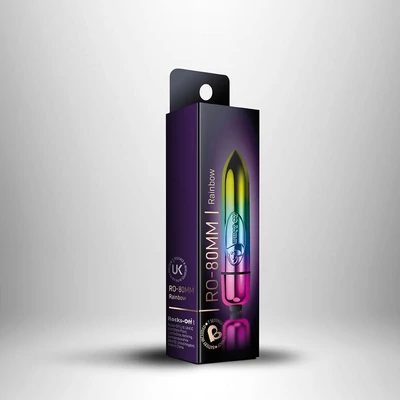 RO-80 mm 7 Speed Rainbow vízálló mini vibrátor