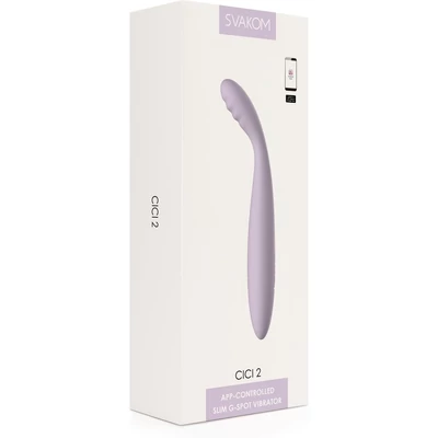 Cici 2 Pastel Lilac okostelefonnal vezérelhető melegedő vibrátor