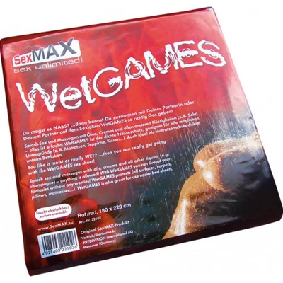 SexMAX WetGAMES Sex-Laken (fitted sheet, red) ágynemű