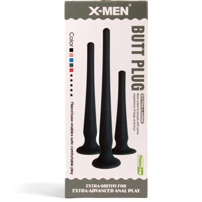 X-MEN Butt Plug Size S Black fenékdugó