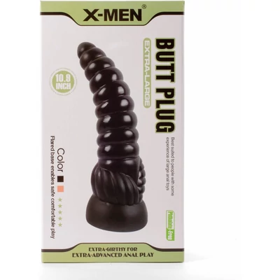 X-Men 10.9" Extra Large Butt Plug Black fenékdugó tapadókoronggal