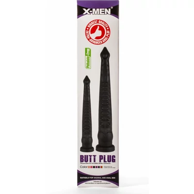 X-Men 12.6" Butt Plug Silicone Black fenékdugó tapadókoronggal