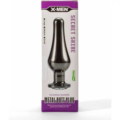 X-Men Secret Shine Gun Colour Jewelled Metal Butt Plug L fenékdugó