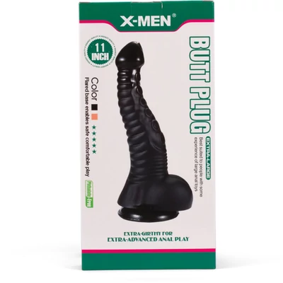 X-MEN 11” Butt Plug Black II fenékdugó tapadókoronggal