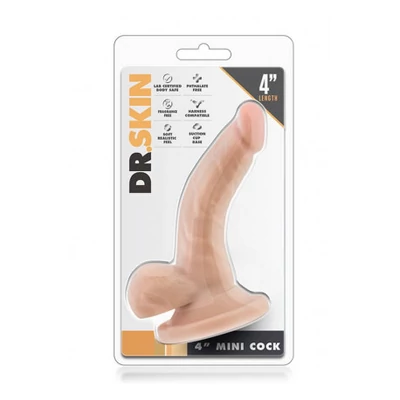 Dr. Skin 4 inch herés, letapasztható dildó