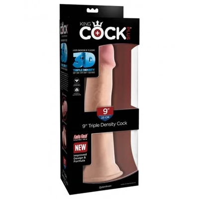 King Cock Triple Density 9" letapasztható csatolható dildó