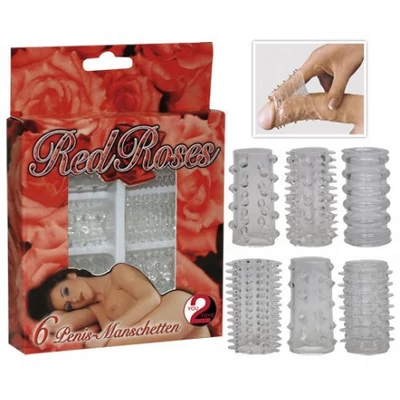 Red Roses Penis Ring Set 6 pcs péniszgyűrű szett