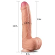 11&quot; Dual Layer Platinum Silicone Cock