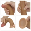 7'' Dual layered Platinum Silicone Cock Brown