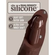 8" Dual Density Silicone Cock Brown