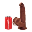 8" Triple Density Cock With Swinging Balls - Brown