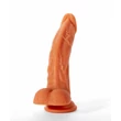 X-MEN 7.9" Silicone dildó Flesh herékkel