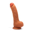X-MEN 8.8 inch Dual Layered dildó Brown herékkel