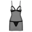 Fekete átlátszó babydoll S/M