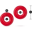 STAY HARD DONUT RINGS OVERSIZED RED pénisz és heregyűrű