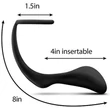 ANAL ADVENTURES COCK RING PLUG BLACK melegedő péniszgyűrű