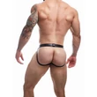 BL4CK by C4M- Ergonomic fekete Jockstrap férfi tanga pántokkal M