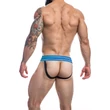 C4M - Rugby Jockstrap-Electric kék-Férfi tanga pántokkal M