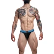 C4M - Rugby Jockstrap-Electric kék-férti tanga pántokkal XL