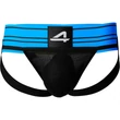 C4M - Rugby Jockstrap-Electric kék-férti tanga pántokkal XL