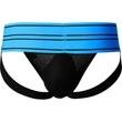 C4M - Rugby Jockstrap-Electric kék-férti tanga pántokkal XL