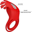 Pretty Love Vibrant Penis Ring Ruben Red vibrátoros péniszgyűrű