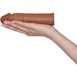 Pleasure X-Tender Penis Sleeve Brown 1 péniszköpeny