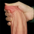 10" Dual-layered Silicone Nature Cock Brown dildó herékkel
