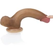 8'' Dual layered Platinum Silicone Cock Brown dildó herékkel