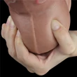 7" Dual-Layered Silicone Nature Cock Brown dildó herékkel