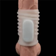 Vibrating Spiral Knights Ring (White) I vibrátoros péniszgyűrű