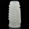 Vibrating Spiral Knights Ring (White) I vibrátoros péniszgyűrű