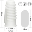 Vibrating Spiral Knights Ring (White) I vibrátoros péniszgyűrű