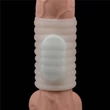 Vibrating Spiral Knights Ring (White) IV vibrátoros péniszgyűrű