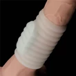 Vibrating Spiral Knights Ring (White) IV vibrátoros péniszgyűrű